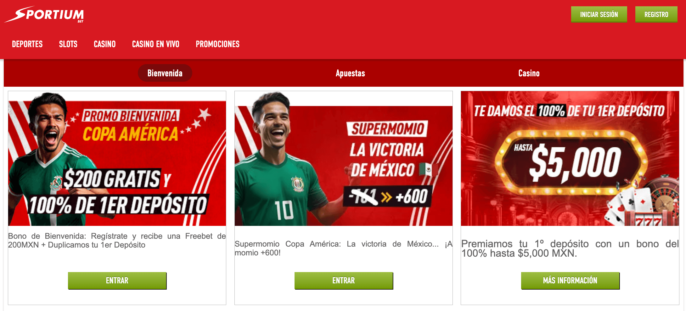 Llévate una freebet por 200 MXN y multiplica tu primer depósito hasta por 2,000 MXN con SportiumBet México