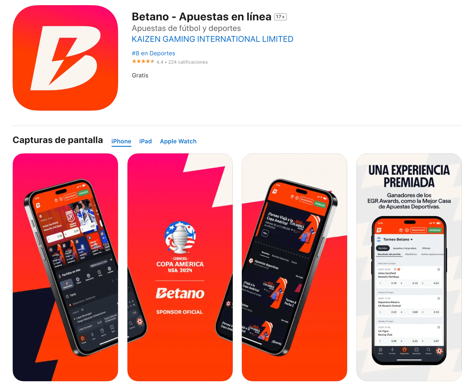 La app de apuestas de Betano está disponible en IOS y Android